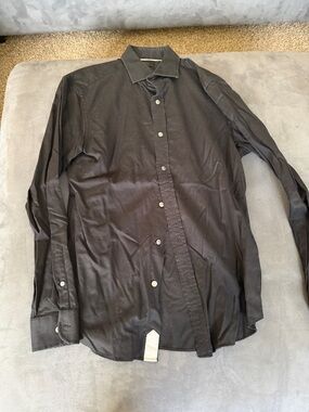 Classic Black Button-Up Dress Shirt